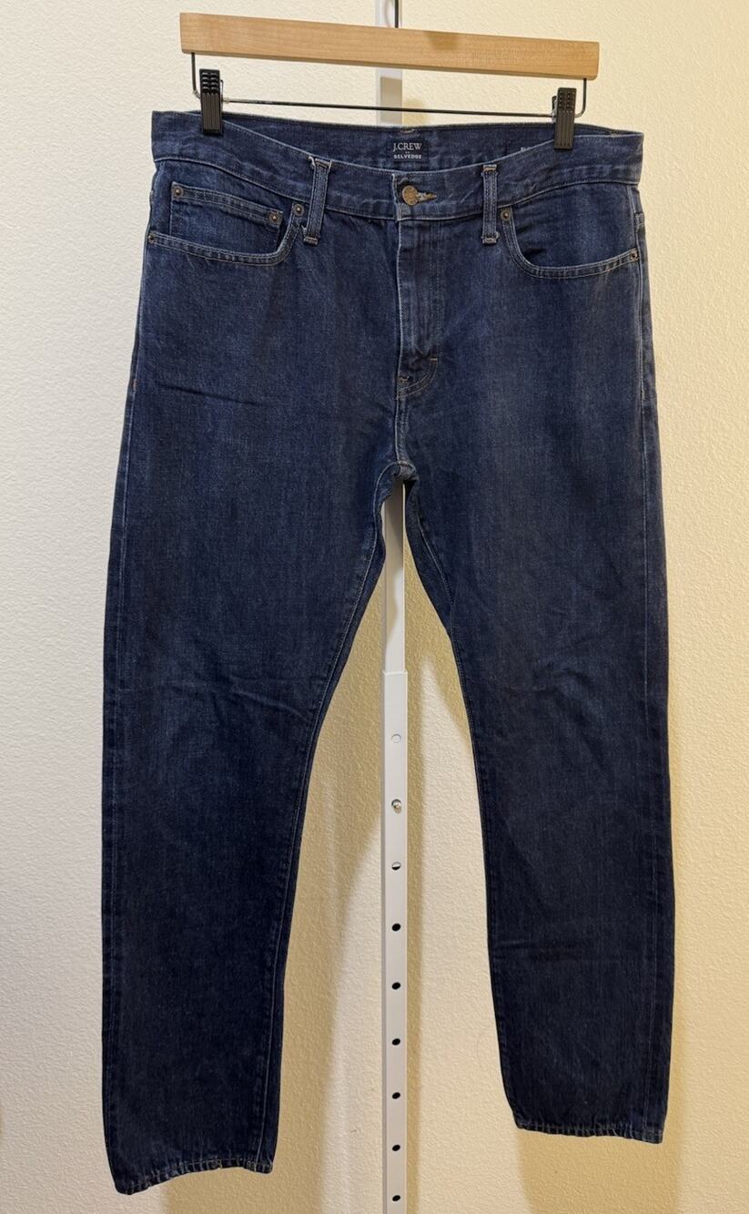 J. Crew Selvedge Jeans Mens 32x31 Blue Slim Fit